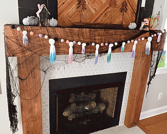 Final Product for Easy DIY Ghostie Garland